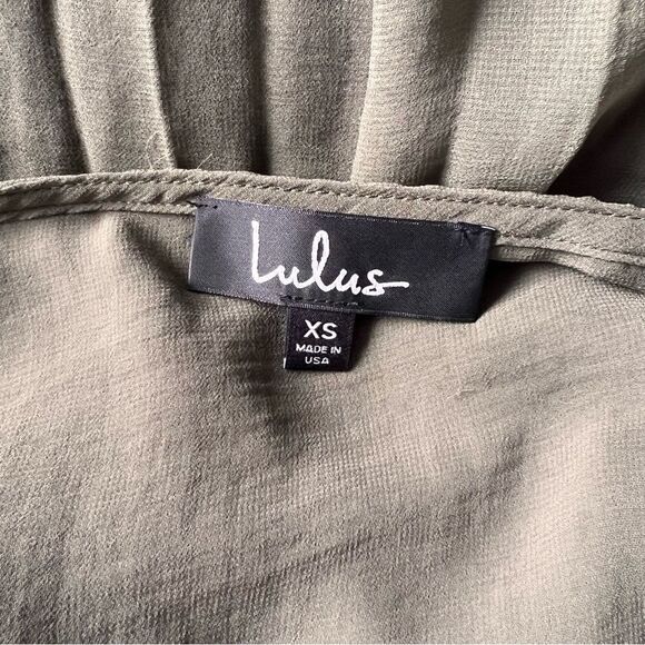 Lulus Olive Green Pleated Long Sleeve Swing Dress - Picture 11 of 11